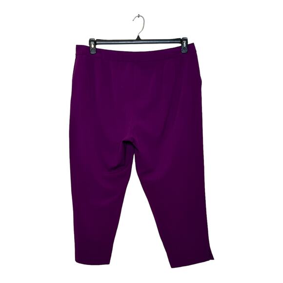 Jessica London magenta purple cropped pants size 16 - Picture 10 of 11